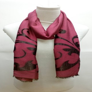 Premium Maroonish Black  Stole- Brasso fabric